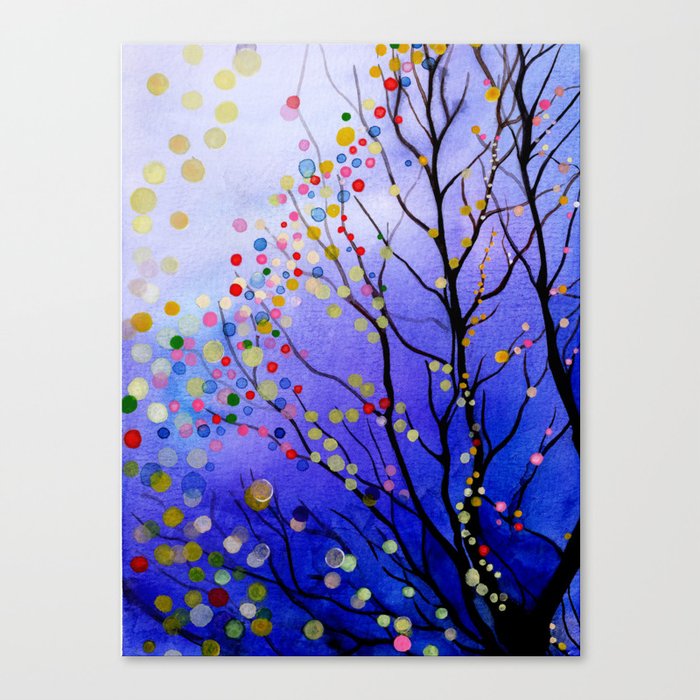 Sparkling Winter Night Sky Canvas Print By Artistedition Society6