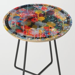Kandinsky Action Painting Street Art Colorful Side Table