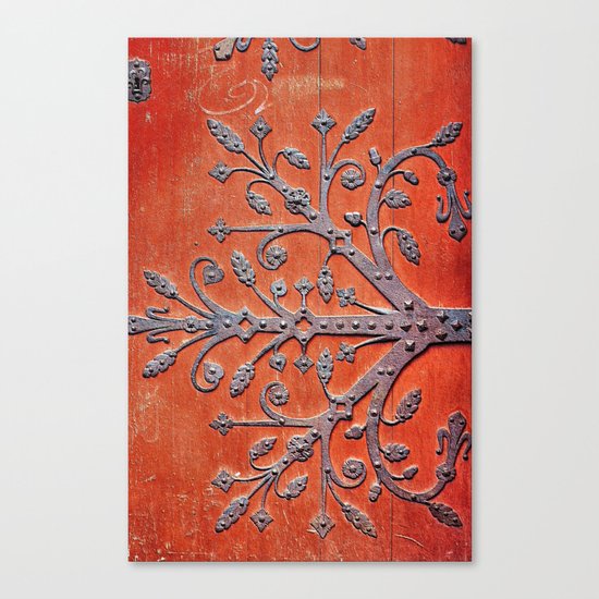 Gothic Red Door Canvas Print