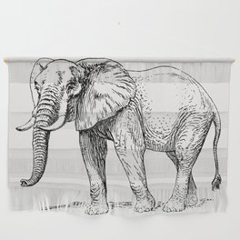 Elephant Illustration Wall Hanging