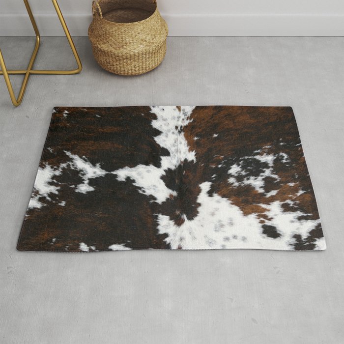 Modern cow hide animal print Rug