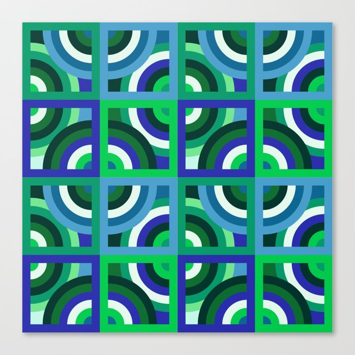 Medium tiled semi-circles Canvas Print