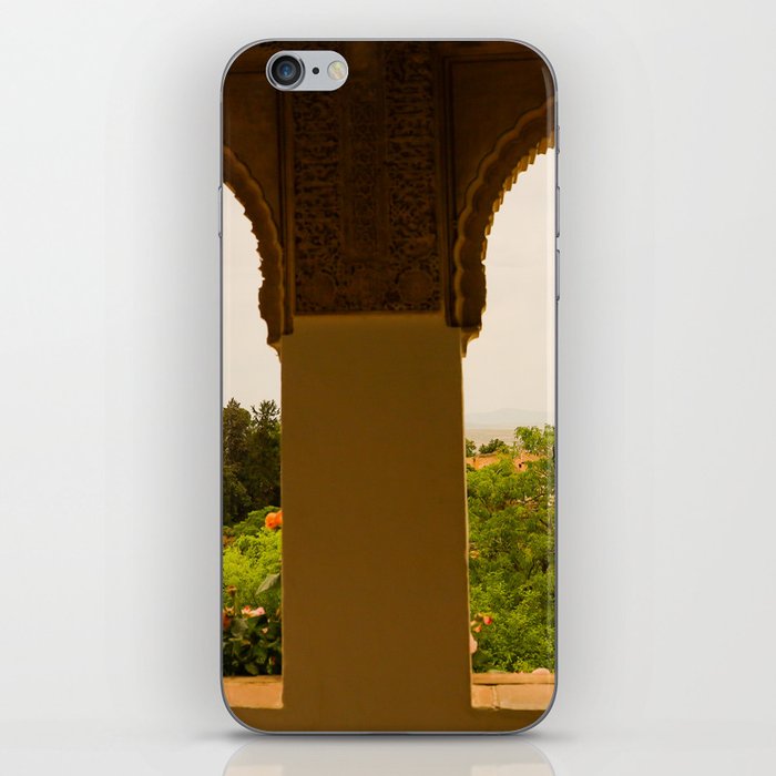  beautiful view of the Alhambra palace surroundings, Granada, Spain iPhone Skin