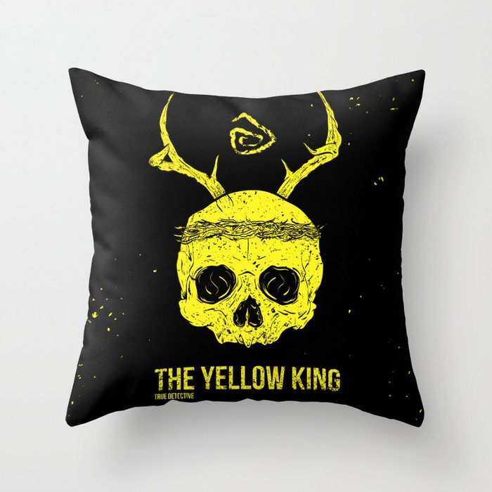 The Yellow King Throw Pillow