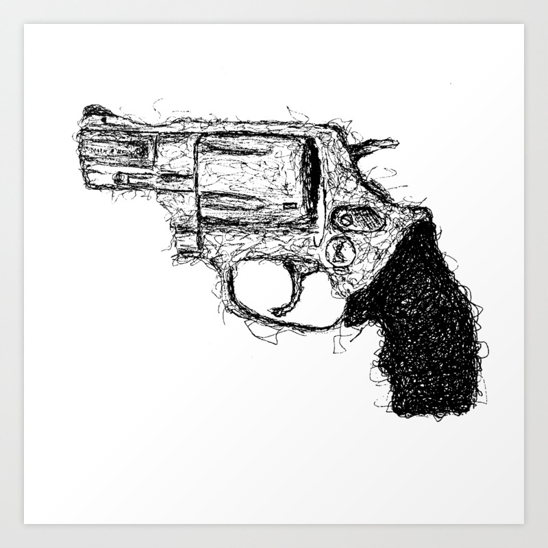 Smith Wesson Scrawl Art Print By L Eliza Society6