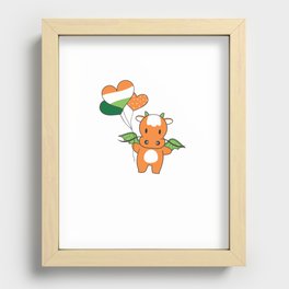 Dragon With Ireland Balloons Cute Animals Recessed Framed Print