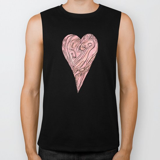 Heart, love, Valentine's Day Biker Tank