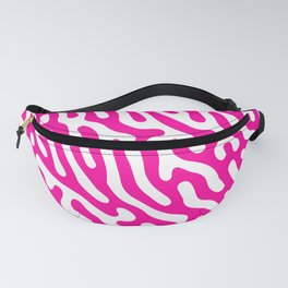 pink and white turing pattern Fanny Pack