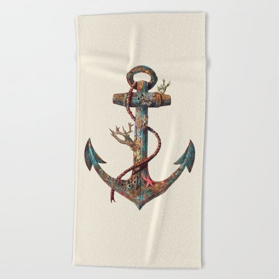 Lost at Sea - colour option Beach Towel
