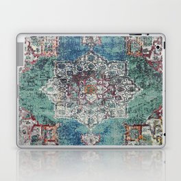 antique oriental blue carpet Laptop Skin