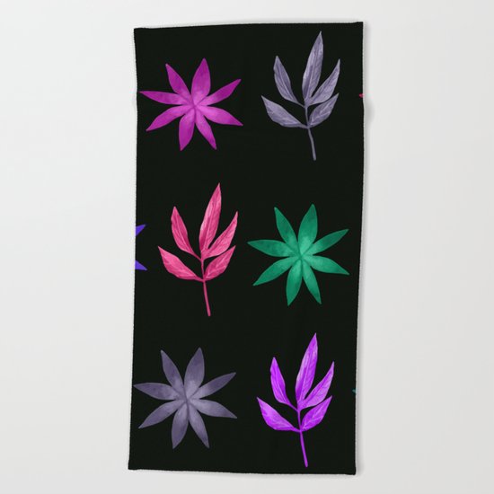 Colorful Leaves VIII Beach Towel