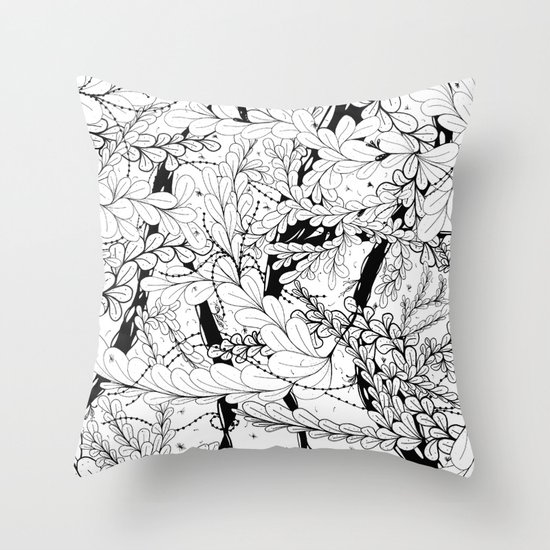 Leaves Throw Pillow