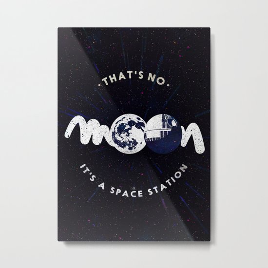 That's no moon. It's a space station v2 Metal Print