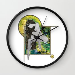 Prayer in Pose Wall Clock | Digitalart, Pdx, Japan, Photo, Vector, Graphicdesign, Digitalcollage, Japanesegardens, Culture, Digital 