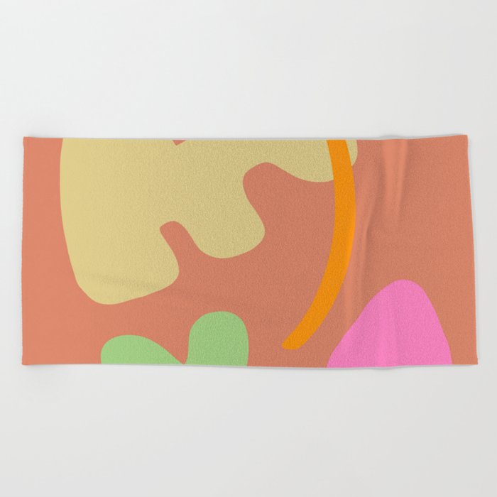 Soft minimal geometric composition 1 Beach Towel