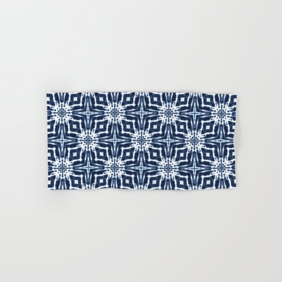 Watercolor Shibori Indigo Hand & Bath Towel