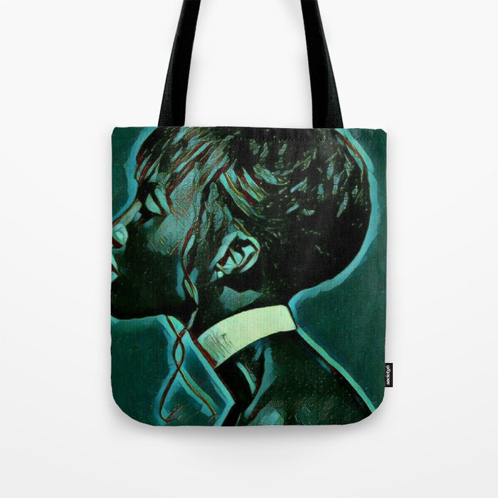 Little Black Girl Under The Full Moon Tote Bag