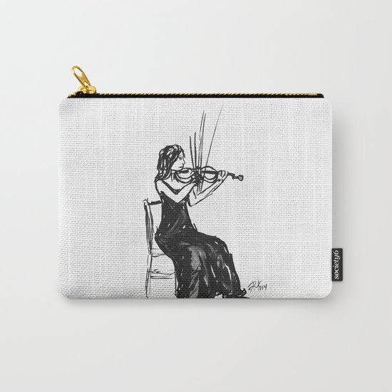 Playing the violin Carry-All Pouch
