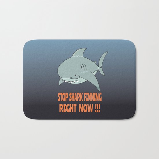 Stop shark finning Bath Mat