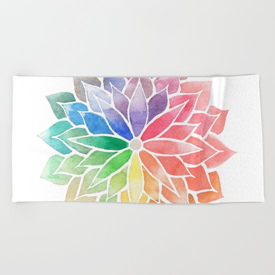 Multicolor Mandala Beach Towel