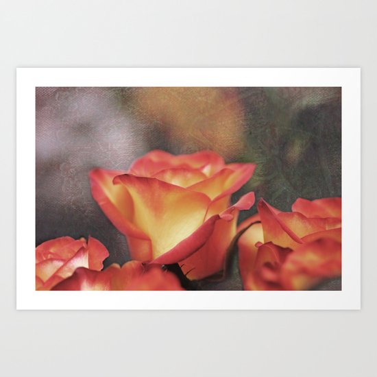 Romantic roses. Art Print