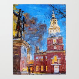 Philadelphia Independence Hall Poster