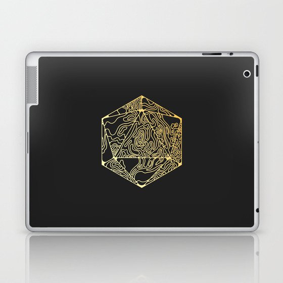 Gold Icosahedron Laptop & iPad Skin