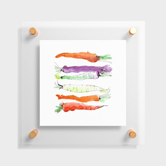 Rainbow Gardens: Carrots Floating Acrylic Print