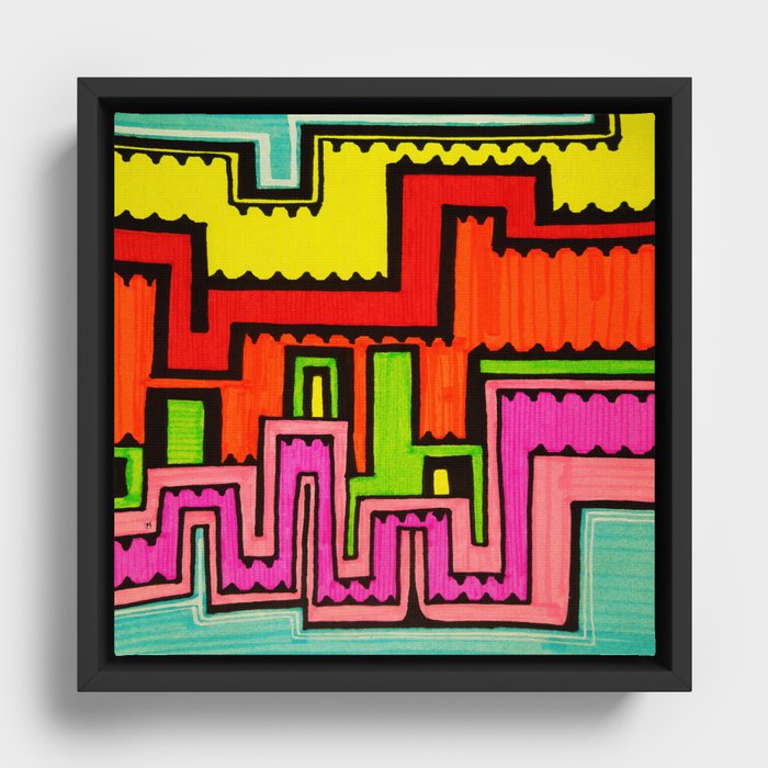 Colors of Life Framed Canvas