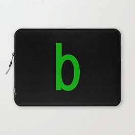 LETTER b (GREEN-BLACK) Laptop Sleeve