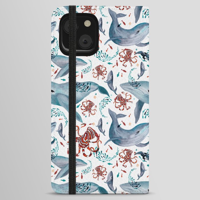 Whales and Octopuses iPhone Wallet Case