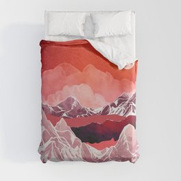 Scarlet Glow Duvet Cover