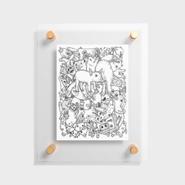 counting pigs Floating Acrylic Print
