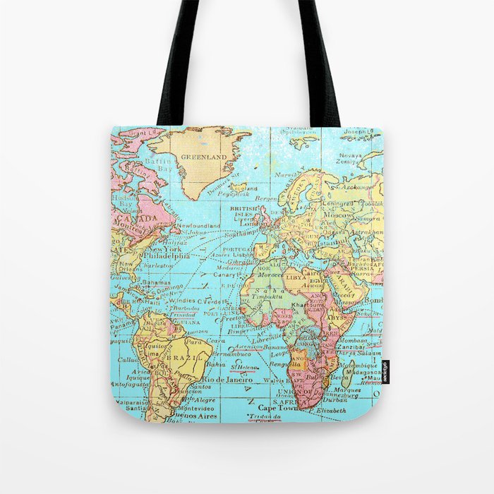 Map of the World Tote Bag