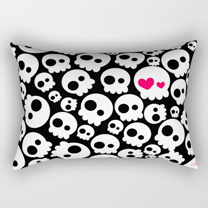 A skull in love Rectangular Pillow