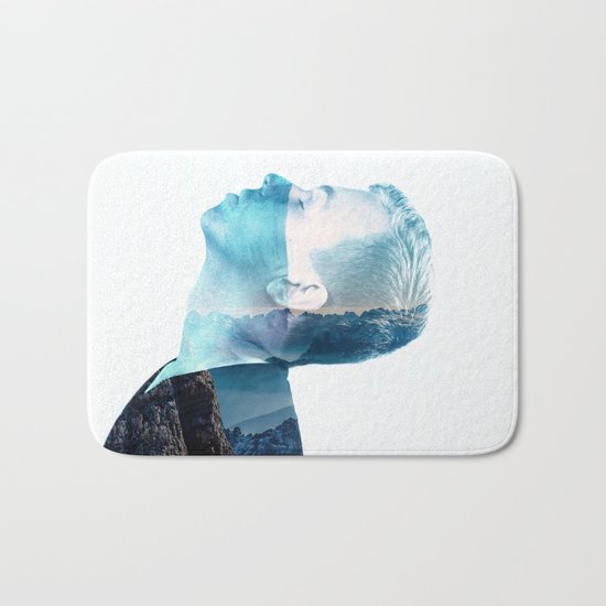 double exposure Face Bath Mat