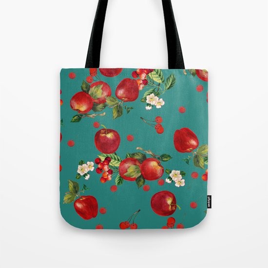 cherries and apples Tote Bag