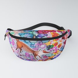 tu es libre Fanny Pack | Nursery, Ink, Fox, Baby, Children, Colourful, Alcoholink, Painting, Flower 