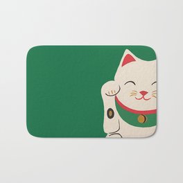 Green Lucky Cat Maneki Neko Badematte