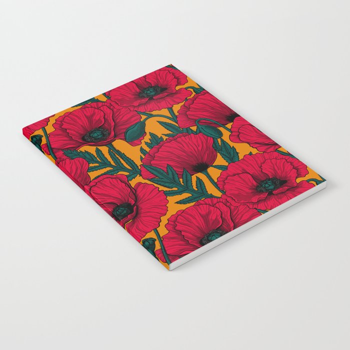 Red poppy garden    Notebook