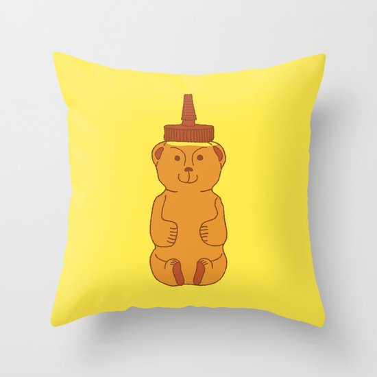 Honey Bear Throw Pillow