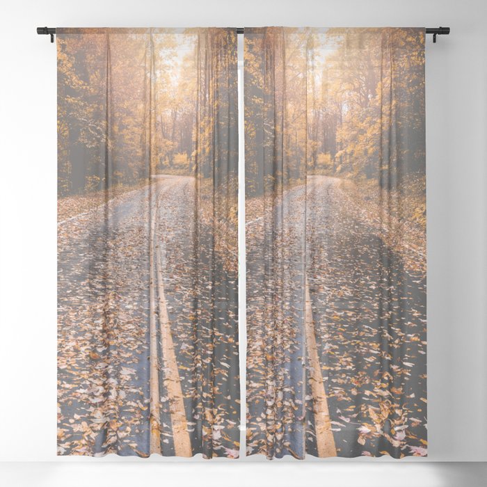 Skyline Drive Epic Autumn Adventure - Shenandoah National Park Sheer Curtain