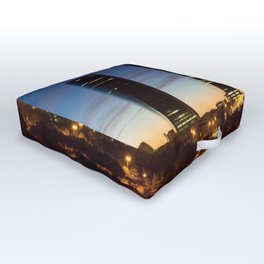 Spain Photography - Four Tall Buildings In Downtown Madrid Outdoor Floor Cushion