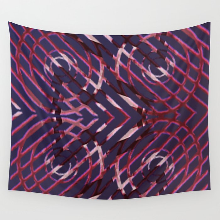 Stylish Random line pattern design Wall Tapestry