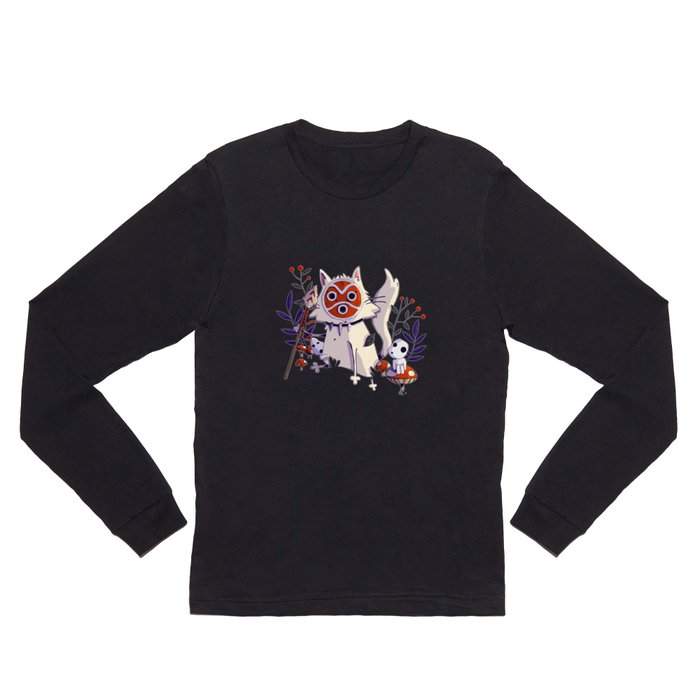 Cat Princess Mononoke Long Sleeve T Shirt