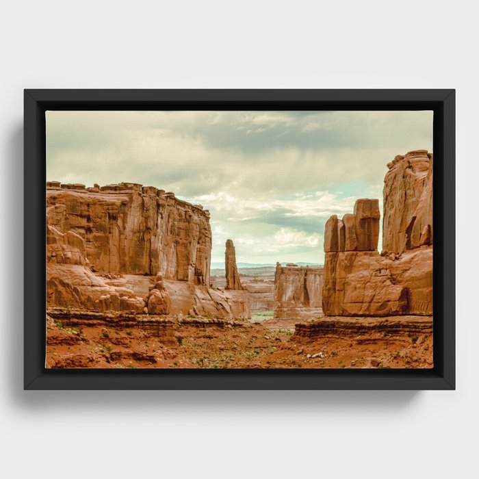 Utah - Red Sandstone Spires Framed Canvas