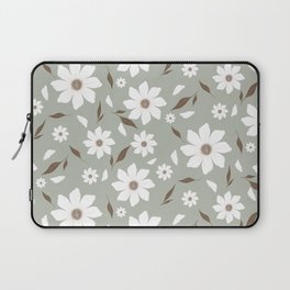 Flowers and leafs light Green  Laptop Sleeve