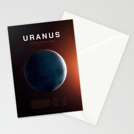 Uranus planet. Poster background illustration. Stationery Card