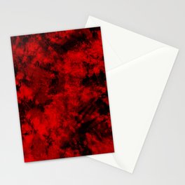 Black and Red Tie Dye Abstract Pattern Stationery Card