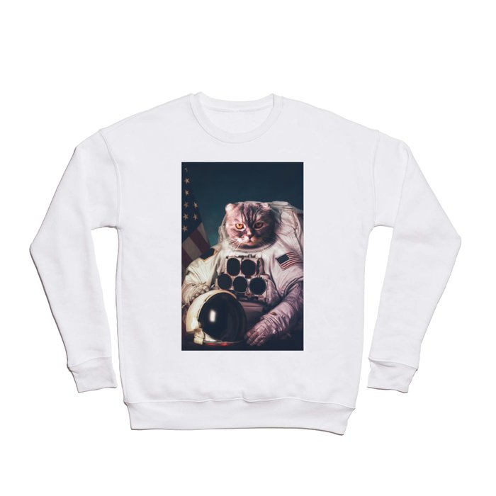Beautiful cat astronaut Crewneck Sweatshirt